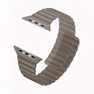 Ajustable magnético genuino lazo de cuero para Apple Watch banda 42mm 38mm 40mm 44mm correa de pulsera de enlace para Iwatch 1, <span class=keywords><strong>2</strong></span>, <span class=keywords><strong>3</strong></span>, 4 - Product Image 2