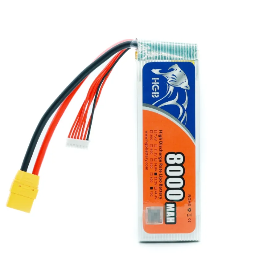 FPV Batterij Oplaadbare 2S 3S 4S 5S 6S Lipoli Polymeer Batterij 22.2V 6000 Mah Drone Batterij Voor Micro Racen 6000 Mah