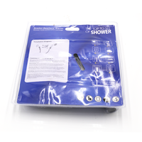Ensemble de douche portatif gris moderne en acier inoxydable avec tuyau, pommeau de douche haute pression à économie d'eau, 3 fonctions pour la vente en gros