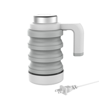 Bouteille d'eau de sport pliable de voyage bouilloire électrique en silicone 500ml pliable alimenté par voiture 12V