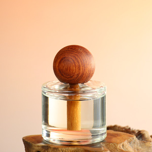 Natural <b>diffuser</b> wood lollipop perfume cap, wooden car and home air freshener accessory, custom wooden cap, cross-border - Product Image 1