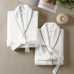 Top Selling Bathrobe Waffle Cotton Hotel Direct Factory Quick Dry Shower Lightweight Waffle Robes Cheap Spa Waffle Robe