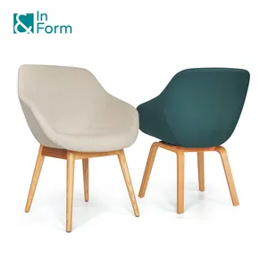 Foshan üretici katı kül ahşap bacaklar Accent kol kalıp köpük sandalye sözleşme mobilya ticari proje eğlence sandalyeler