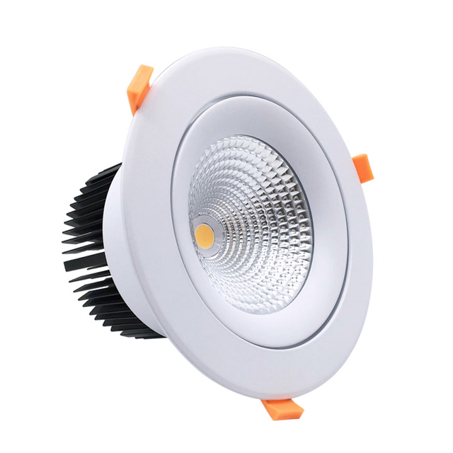 High Lumen 50W Commercial Down Spot Light Anti Glare Adjustable Recessed COB LED Downlight