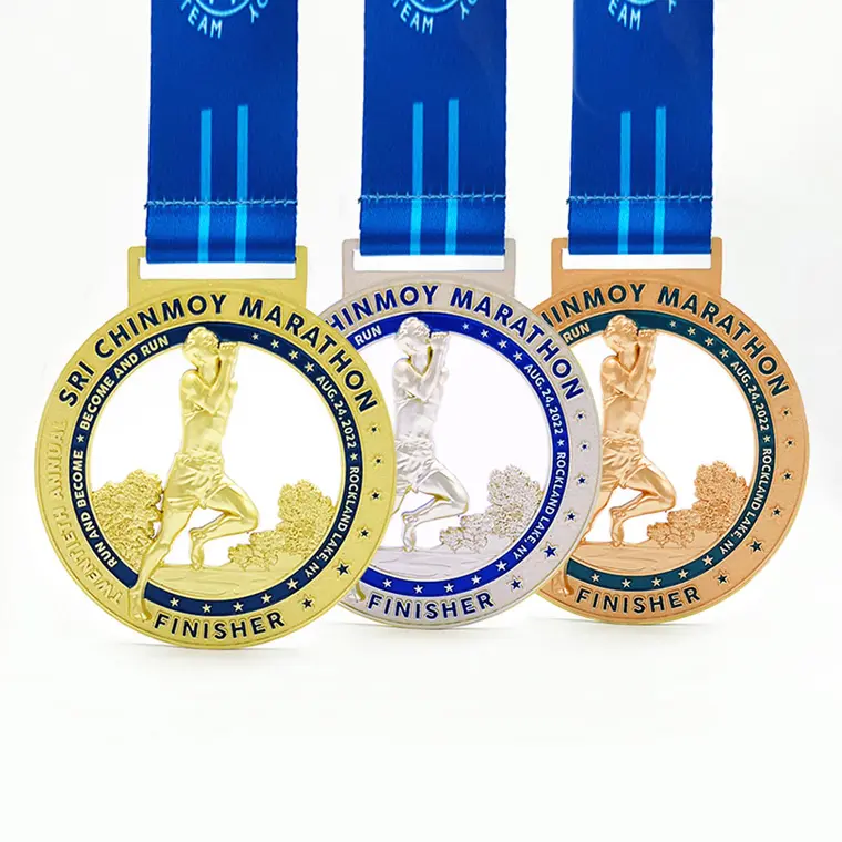 Oneway-3D metallo oro triathlon maratona corsa, medaglia sportiva, premio personalizzato, medaglia, medaglia, produttore, a buon mercato, all'ingrosso