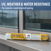 Scellant silicone monocomposant pour toit de véranda, imperméable, résistant aux intempéries, à durcissement neutre, haute élasticité