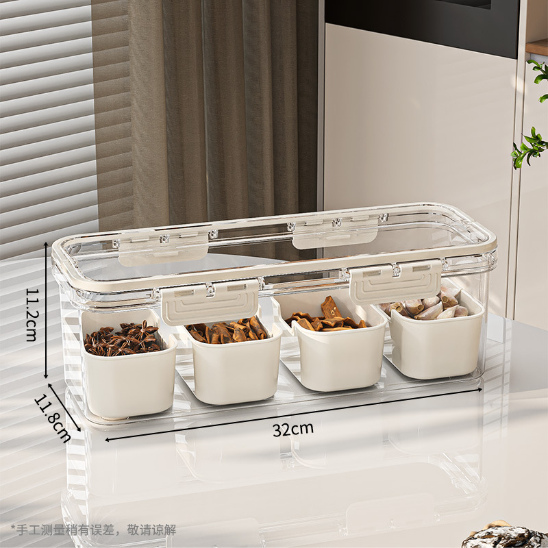 Four-compartment spice box [tall model]