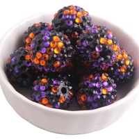 Vente en gros résine rouge Orange marron citron confettis strass perles boule pour la fabrication de bijoux collier 10MM à 20MM