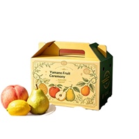 Boîte Cadeau de Fruits Frais en Gros : Fraises, Pêches, Mangues – Cartons en Carton Ondulé avec Couvercle et Plateau, Personnalisables