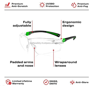 Gafas de Seguridad WELTA con Certificación ANSI Z87 CE EN166F, Protección Contra Polvo, Rayaduras y Niebla, Transparentes, para Trabajo - Product Image 3