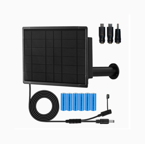Panneau solaire 8W avec batterie pour caméra de sécurité, avec port Micro USB et USB-C pour caméra rechargeable extérieure DC 5V - Product Image 1