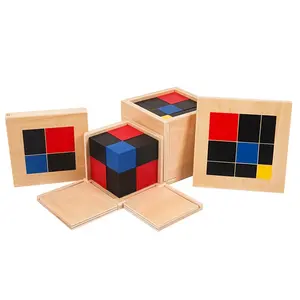 Montessori Kids Mathematic Binomial Cube Games Children Early Learning Math Binomial Cubes