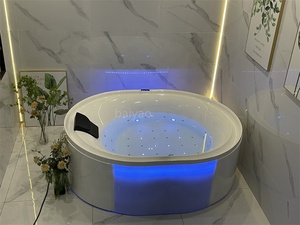 Spas de luxe modernes ovales en plein air, <span class=keywords><strong>spa</strong></span> pour 1 personne, écologique, 60 jets de massage, vente en gros du fabricant pour les hôtels et les villas - Product Image 5