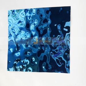 Plaque décorative en acier inoxydable martelé finition vague d'eau M15 304/316, estampillée avec services de soudage, pliage et découpe - Product Image 2