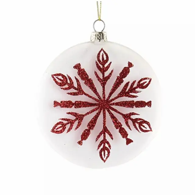Decorações personalizadas promocionais do natal, impressão do padrão da bola plana decorações