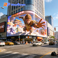 Affichage LED extérieur 960x960mm P2.5/P4 RX 3D sans lunettes HDR10 5000cd IP65 étanche, économie d'énergie, couleur pleine, lisible en plein soleil