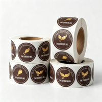 Étiquettes en papier brun mat avec dorure à chaud - Autocollants personnalisés pour l'emballage du café et des aliments