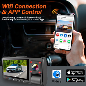 Dash <b>Camera</b> 1080P Triple Recording F1.8 Aperture Night Vision With 4 IR Lights Wide Angle Reversing <b>Camera</b> - Product Image 4