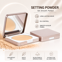 Poudre pressée longue tenue fini mat, contrôle du sébum, poudre fixante pour le maquillage, logo personnalisé