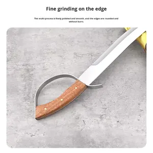 Couteau de sécurité en acier inoxydable à lame à pointe tombante, ouvre-bouteille de <span class=keywords><strong>vin</strong></span>, design luxueux, robuste, cadeau promotionnel, fêtes, bois - Product Image 4