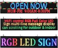 Écran LED d'extérieur en gros avec lettres lumineuses, message défilant, contrôle Wi-Fi, affichage de texte couleur et programmable