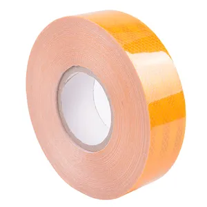 Màu vàng tự dính băng phản chiếu hình lăng trụ vật nuôi vật liệu phản chiếu cho sàn đường đánh dấu có thể in băng phản chiếu CuộN - Product Image 1