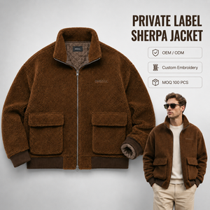 Giacca Trapuntata OEM di Alta Qualità con Logo Personalizzato, Giacca Invernale da Esterno con Ricamo in Sherpa per Uomo, Stile Casual - Product Image 1