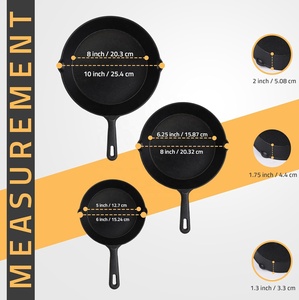 Complete Classic Chef Set Eco-Friendly Nonstick Induction Compatible Oven Safe Saute Frying <b>Pan</b> Pre-Seasoned Clay <b>Skillet</b> - Product Image 5