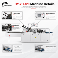 Machine d'emballage automatique de cartons de chocolat HY-ZH-120 pour le conditionnement de dentifrice et de savon en emballage enveloppant pliable et scellé