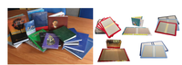 Machine semi-automatique de reliure de livres 2200W, équipement de production de couvertures rigides pour albums photo et carnets, construction métallique, petite taille