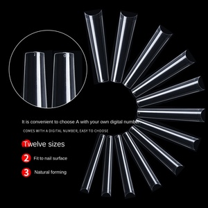 Pièce à ongles en denim XXL transfrontalière européenne et américaine française faux ongles <span class=keywords><strong>couleur</strong></span> naturelle 504 pièces sac pour doigts - Product Image 2