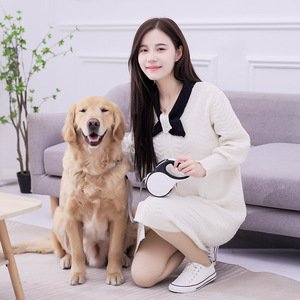 Correa Retráctil Automática para Perros, Material ABS Verde y Blanco, Forma Redonda, para Animales Pequeños, Cinturón de Tracción A10 - Product Image 2