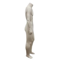 Mannequin de simulation intégrale homme en FRP blanc mat avec support pour vitrine de magasin de vêtements pour hommes