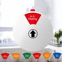 Panneau de porte rotatif rond personnalisable et étanche pour indicateur de confidentialité de bureau avec gravure laser et rappel de frappe