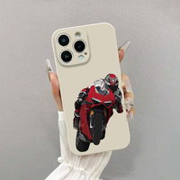 Coque de téléphone portable à bord droit avec impression de style moteur cool pour iPhone X Xr Xs 11 12 13 14 15 16 17 Pro Max