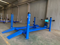 Elevador de Tijera Hidráulico de Doble Cilindro de 4 Postes con Entrega Directa de Fábrica a Bajo Precio, Capacidad de 4000 kg, Máquina Opcional de Alineación de Ruedas 3D