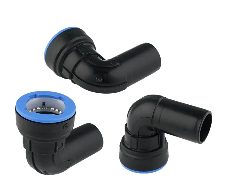 push fit pipe fittings Quick connection PiPe Fittings one step fast install paired with DN 20 to DN 32 HDPE PE and PVC pipes