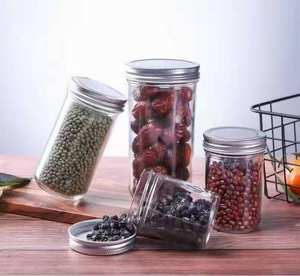 ขวดโหลแก้วใส่อาหารทรงกว้าง250มล. 300มล. 500มล. 600มล. 730มล. ซอสแยมดองคาเวียร์ดองบรรจุกระป๋องพร้อมฝาพลาสติก - Product Image 3