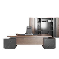 Table de bureau haut de gamme en forme de L de 2m meubles de bureau bureau exécutif pour PDG