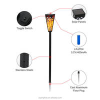 Lampe solaire à flamme LED 20 LED IP65, moderne, écologique, pour extérieur, jardin, allée, style Tiki, à intensité variable