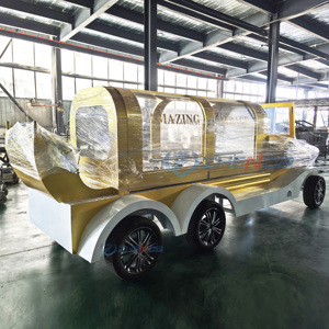 Luxury Funeral Limousine Classic Hearse Car Popular Nigerian Style Electric Hearse Funeral Hearse Trailer for Sale - Product Image 6