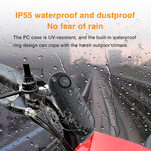 Water Resistant ABS Material <b>Remote</b> Control Bicycle Alarm <b>Vibration</b> Detector Sensitivity Adjustment 110dB Alarm 10-20m Detection - Product Image 6