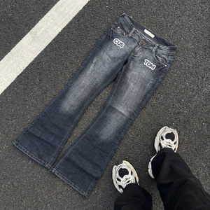 Pantalones Vaqueros <span class=keywords><strong>de</strong></span> <span class=keywords><strong>Hombre</strong></span> Personalizados, Estilo <span class=keywords><strong>Vaquero</strong></span>, <span class=keywords><strong>de</strong></span> Tiro Bajo, Rectos, Ajustados, Vintage, con Lavado Ácido, <span class=keywords><strong>de</strong></span> Fabricante - Product Image 1