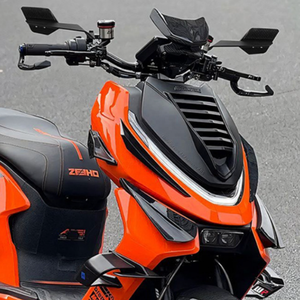 Nouveau RSP Aluminium Spoiler de rétroviseur pour moto, type aileron, avec support de maître-<span class=keywords><strong>cylindre</strong></span>, teinte bleue anti-éblouissement, adaptateur 8mm 10mm - Product Image 3