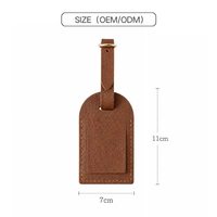 Étiquette de bagage en cuir PU personnalisée OEM ODM, étiquette d'identification de valise, étiquette de bagage de voyage pour cadeau promotionnel d'entreprise
