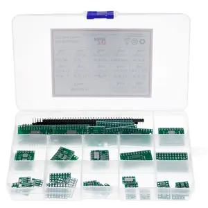70pcs PCB Board Kit Box SMD Turn To DIP Adapter Converter Plate SOP8 SOP10 SOP14 SOP16 SOP24 SOP28