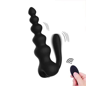 KRSJJ Vibrator Anal Pull Beads USB Charging Anal Plug 10 Speeds Double Vibration G Spot Stimulation Adult Sex Toys