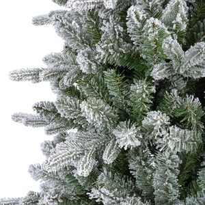 Sapin de Noël artificiel floqué de haute qualité avec lumières LED, base autoportante pour intérieur, sapin de Noël d'usine - Product Image 4