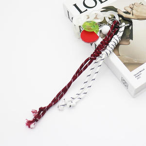 Ins Blogger con el mismo nicho Ping Pong Green Life Preserver llavero encanto hecho a mano pareja trenzado cordón bolsa colgante - Product Image 2