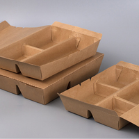 Loyo – boîte à salade en papier kraft brun recyclé, boîte à déjeuner multi-compartiments, récipient à emporter, vente en gros